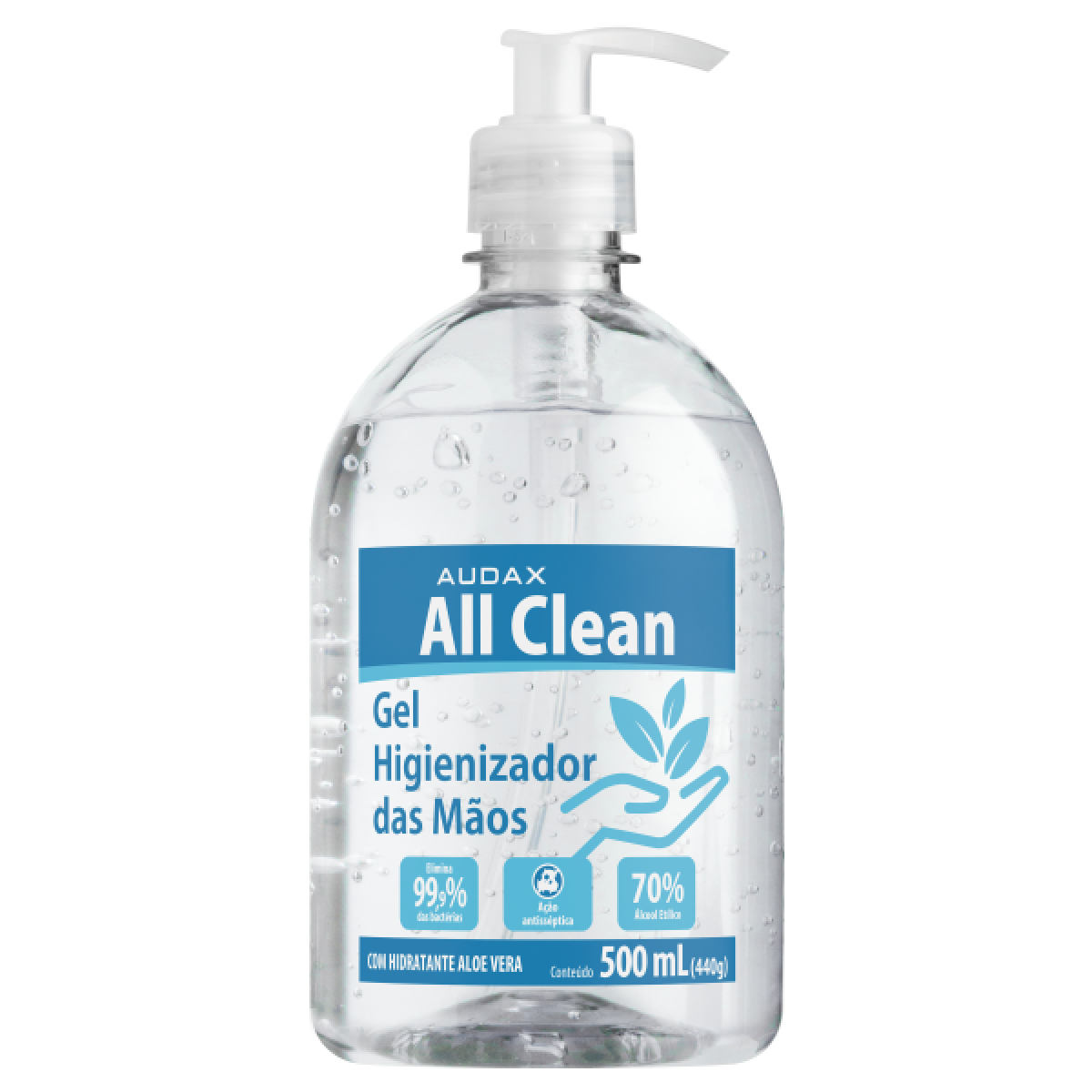 Detalhes do produto Álcool em Gel Antisséptico All Clean Audax 500 ml 