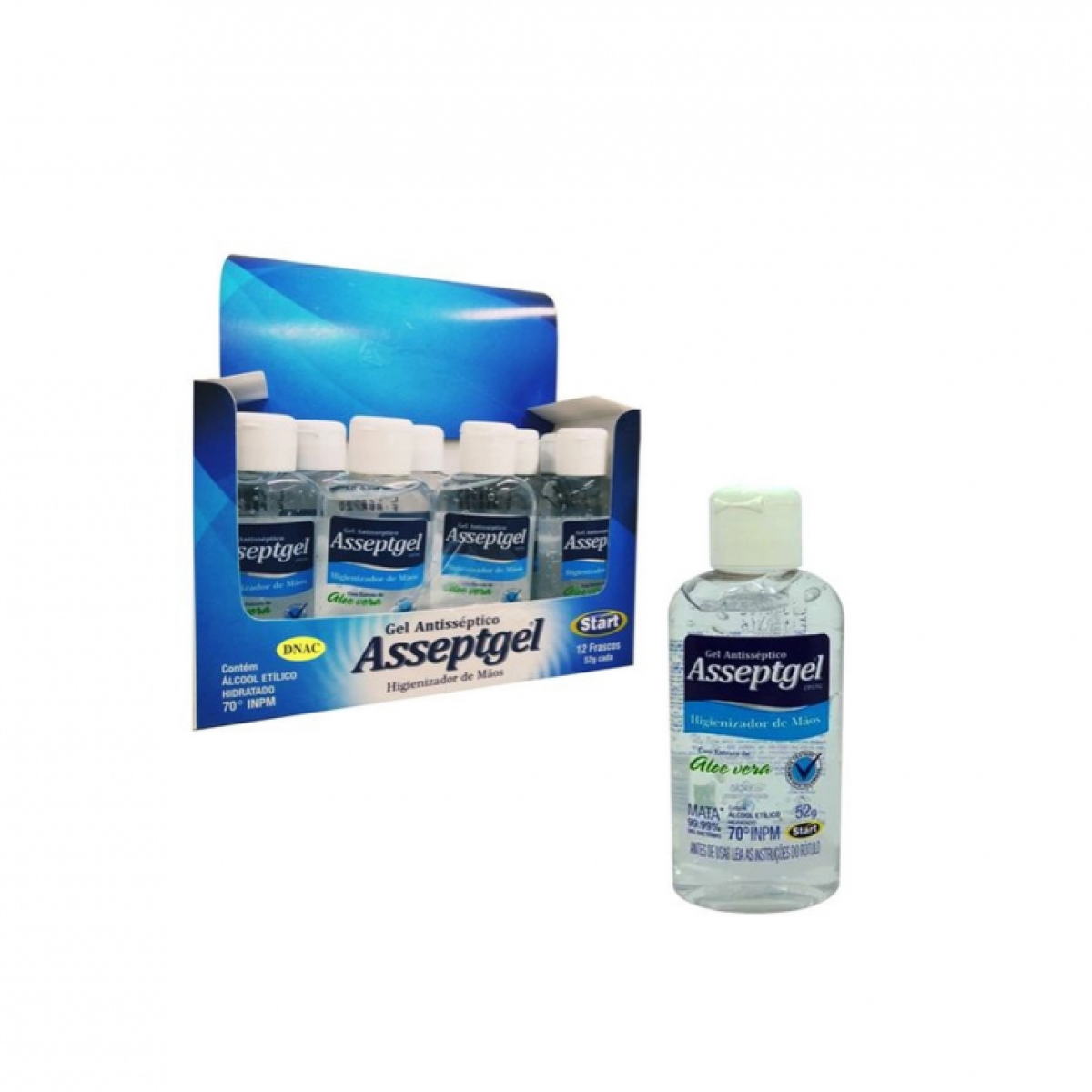 Detalhes do produto Álcool em Gel Antisséptico Asseptgel 52 g