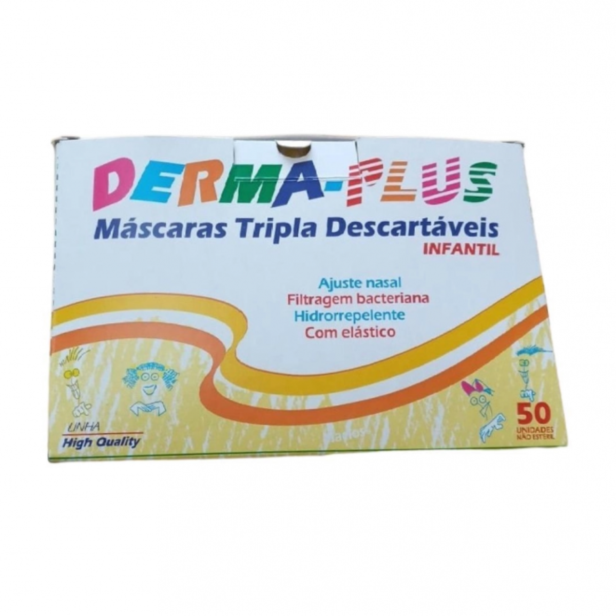 Detalhes do produto Máscara Infantil Tripla c/ Elástico 