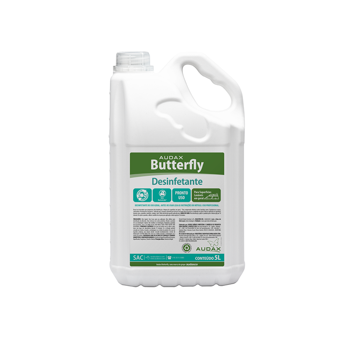 Detalhes do produto Desinfetante Butterfly Audax 5 L