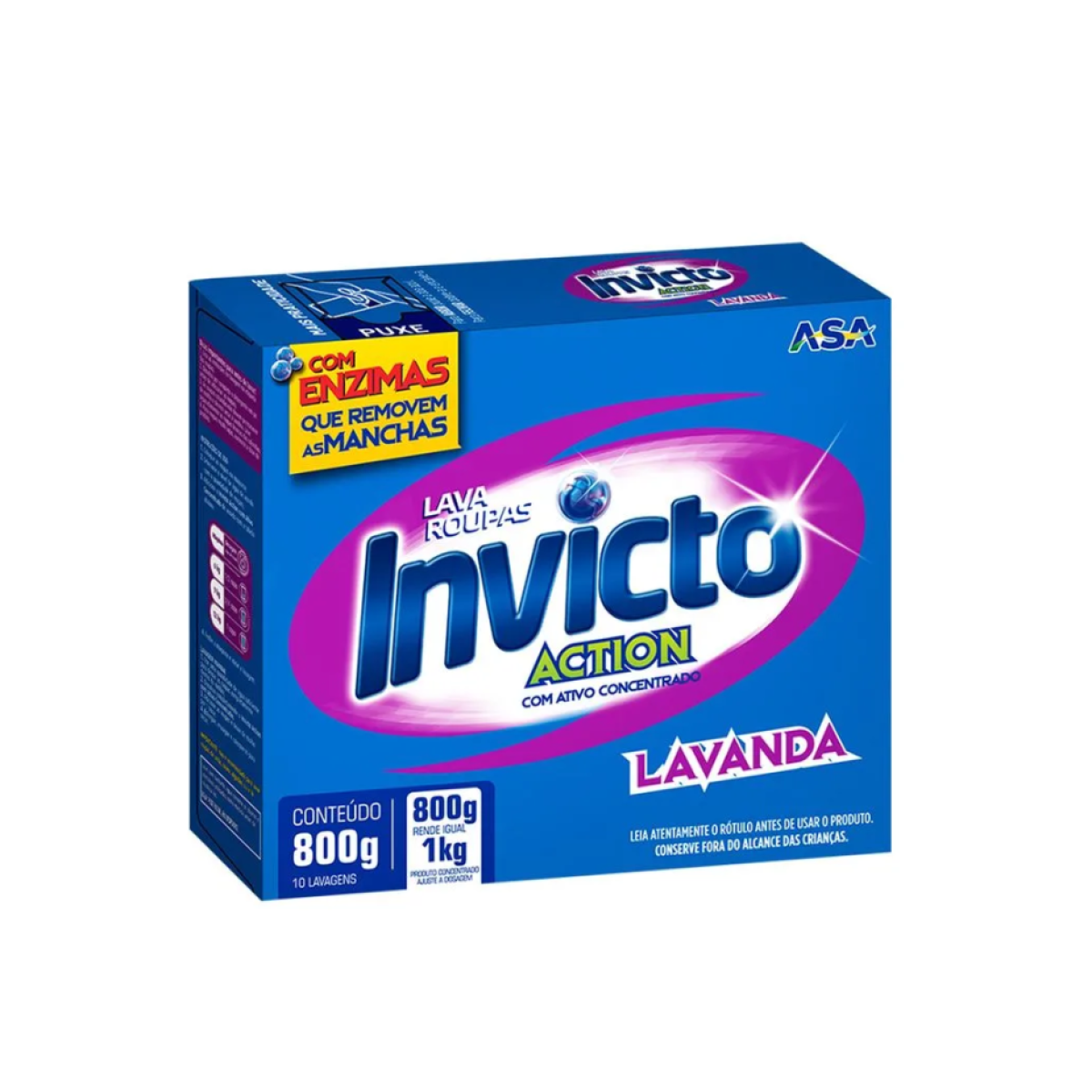 Detalhes do produto Sabão em Pó Invicto 800 g