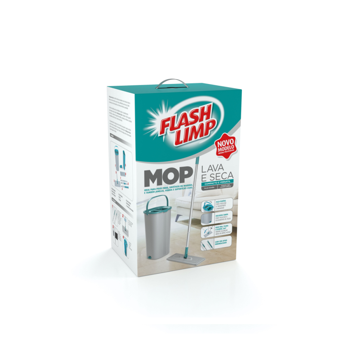 Detalhes do produto Mop Lava e Seca Flash Limp