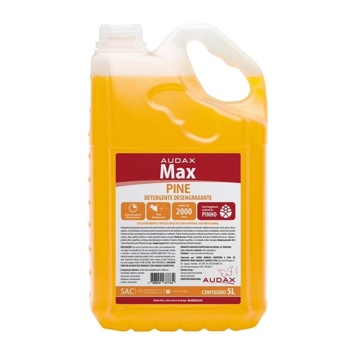 Detalhes do produto Desengraxante Max Pine Audax 5 L