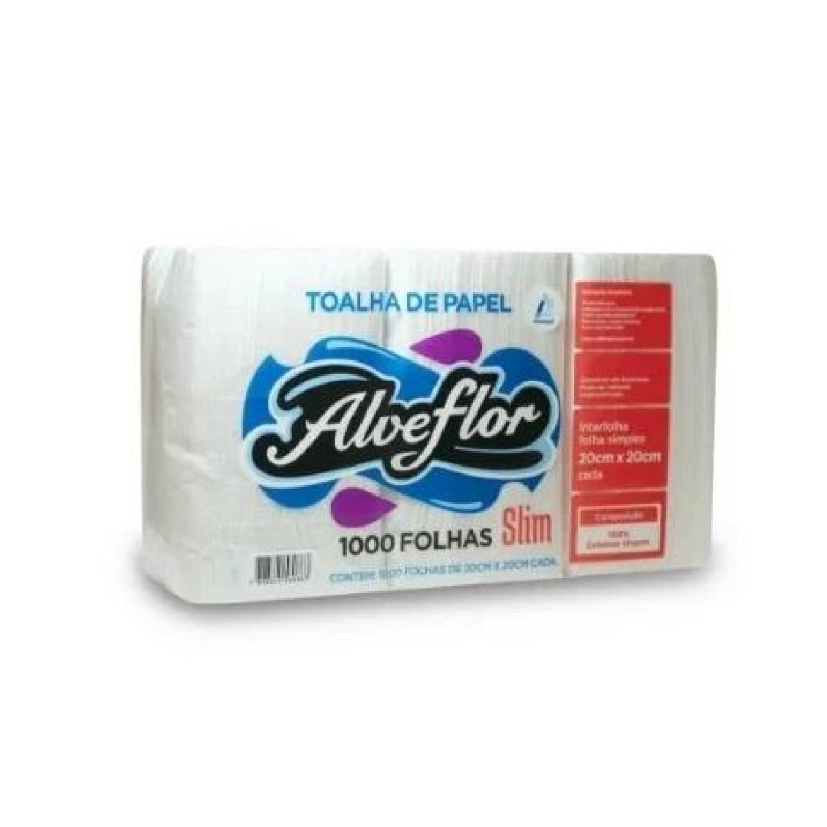 Detalhes do produto Papel Toalha Interfolhas 100% Cel. Alveflor Slim c/ 1000