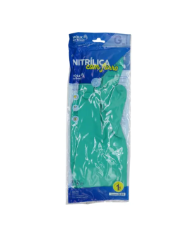 Detalhes do produto Luva Nitrílica Verde c/ Forro Volk