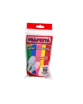 Detalhes do produto Colher Plástica Sobremesa Colorida