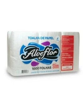 Detalhes do produto Papel Toalha Interfolhas 100% Cel. Alveflor Slim c/ 1000